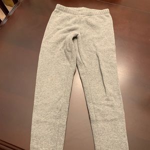 Cat and Jack Girls Leggings 6x gray fleece lining
